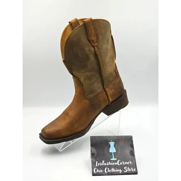 Ariat Women's Brown Leather Rambler Bomber Western Cowgirl Boots Size 8B 2819 - Picture 16 of 16